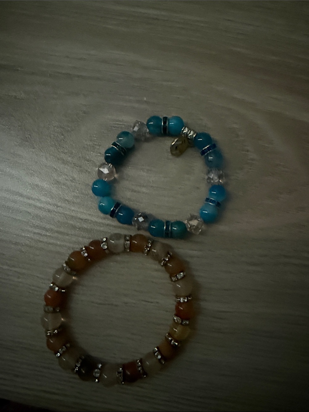 Blue and Brown Beaded Stretch Bracelets - Women Jewelry